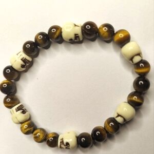 Handmade Natural tiger's eye stretchy beaded bracelet
